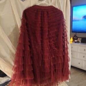 Chic Layered Wine Skirt Jaded Gypsy Size S/m